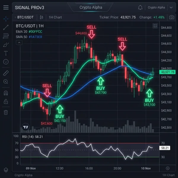 MA + RSI Buy Sell Indicator with 200 EMA trend filter